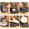 Aluminum Tortilla Press 6.5 inch, Cast Iron Roti and Tortillas Presser Maker Dough Pressing Machine with Foldable Handle for Home Kitchen Gray view 3