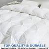 1 Pcs Pinch Pleated Comforter 500 GSM with Corner Tabs 100% Egyptian Cotton Premium Quality Baffle Pintuck Comforter Set All Season Goose Down Burgundy-Oversized Queen Comforter view 2