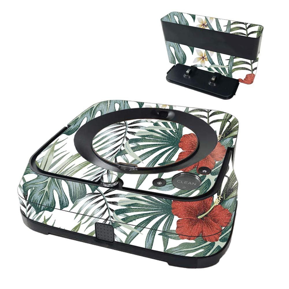 MightySkins Glossy Glitter Skin Compatible with iRobot Braava Jet m6 - Tropical Hibiscus | High-Gloss Glitter Finish | Easy to Apply and Change Style | Made in The USA