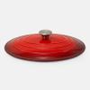 6 Qt Cast Iron Artisan Casserole Pan w/Red Enamel Coating, Oven and Stove top safe, Versatile for All Dishes view 2