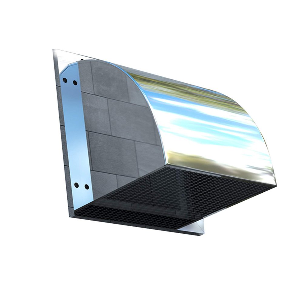 DZDZXQG Stainless Steel Ventilation Grill Square Vent Cowl Screen Hood Indoor & Outdoor Vent Louvers Grill,14inches