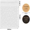 400PCS White Polka Dot Treat Bags and Sticker Set, 3.94x3.94IN view 2