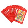 Bezall 100Pcs Mylar Sample Bags, Resealable Smell Proof Bags with Clear Window Foil Food Storage Pouch for Candy Jewelry Lip Gloss Packaging (Red, 6.3x9.4 Inch) view 1