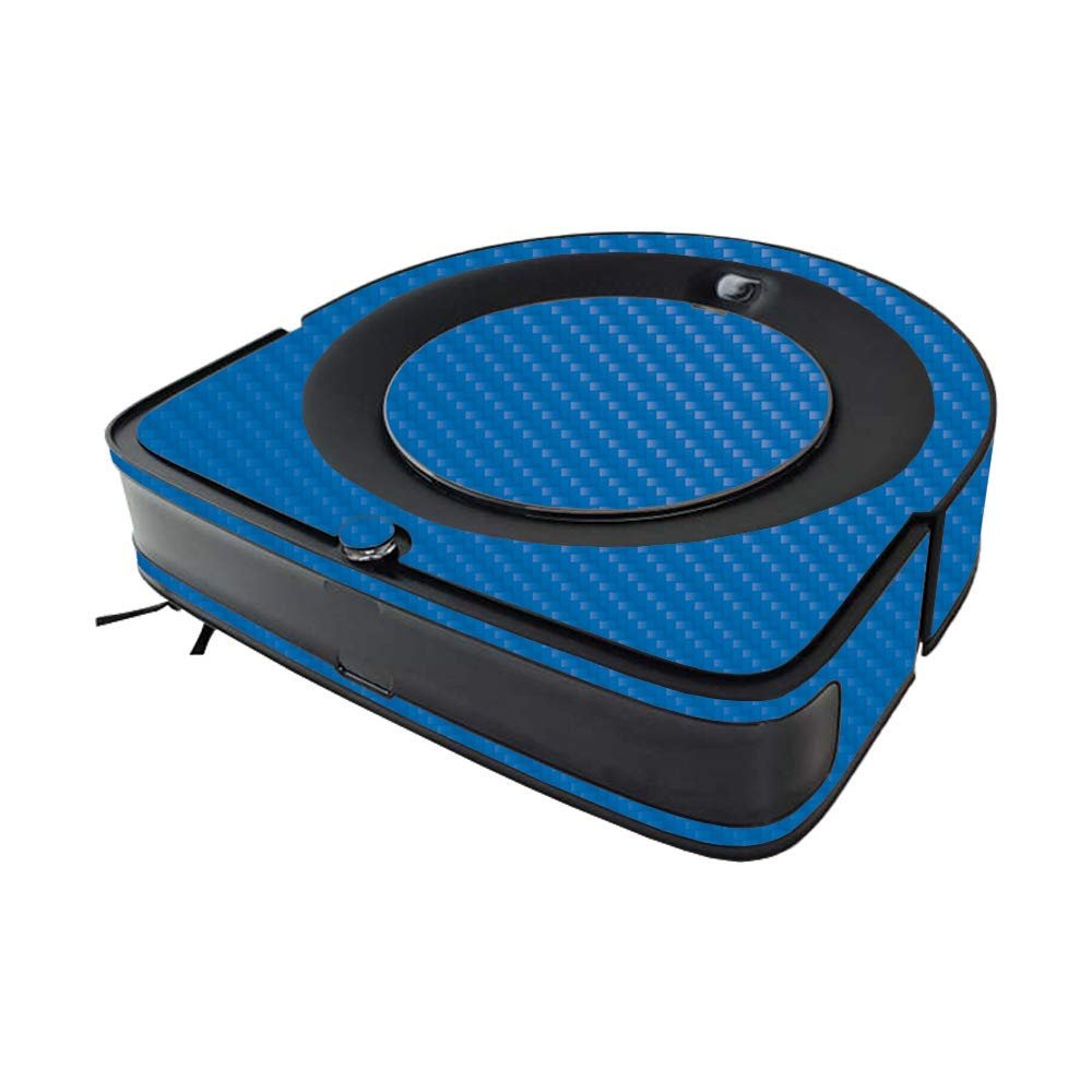 MightySkins Carbon Fiber Skin Compatible with iRobot Roomba s9 Vacuum - Solid Blue | Protective Textured Carbon Fiber Finish | Easy to Apply and Change Styles | Made in The USA