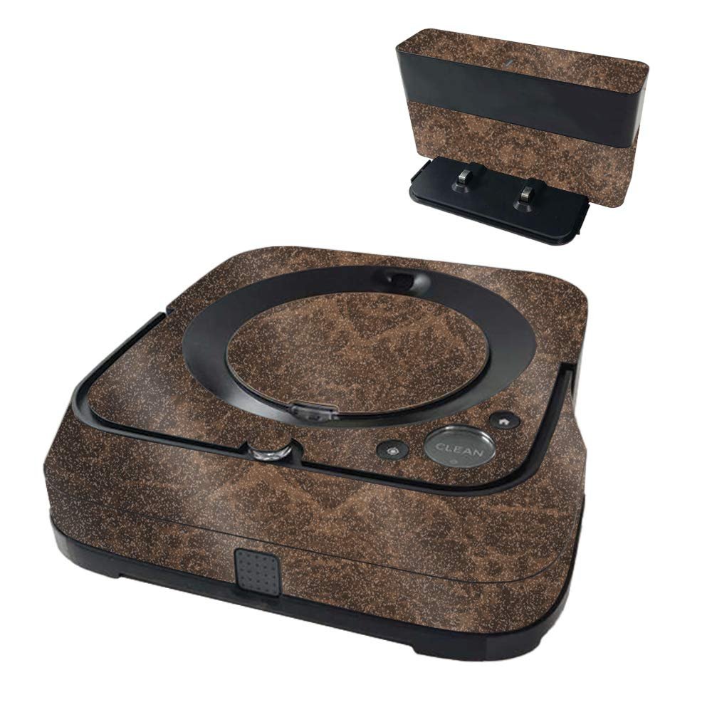 MightySkins Glossy Glitter Skin Compatible with iRobot Braava Jet m6 - Brown Linen | Protective High-Gloss Glitter Finish | Easy to Apply and Change Styles | Made in The USA