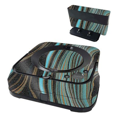 MightySkins Glossy Glitter Skin Compatible with iRobot Braava Jet m6 - Blue Canyon | Protective High-Gloss Glitter Finish | Easy to Apply and Change Styles | Made in The USA