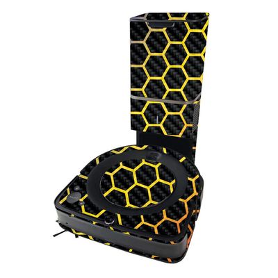 MightySkins Carbon Fiber Skin Compatible with iRobot Roomba s9+ Vacuum - Primary Honeycomb | Protective, Durable Textured Carbon Fiber Finish | Easy to Apply | Made in The USA
