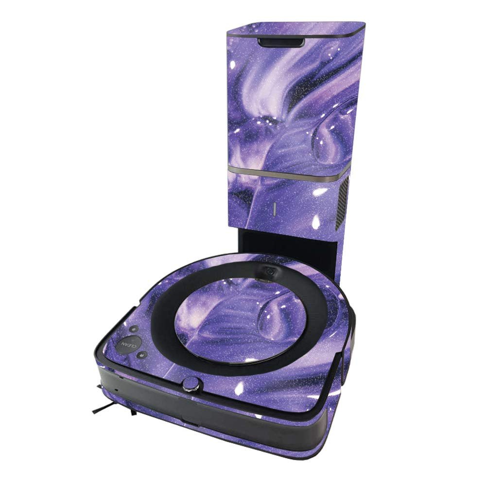 MightySkins Glossy Glitter Skin Compatible with iRobot Roomba s9+ Vacuum - Purple Wash | Protective High-Gloss Glitter Finish | Easy to Apply and Change Styles | Made in The USA