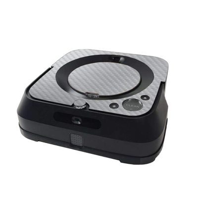 MightySkins Carbon Fiber Skin Compatible with iRobot Braava Jet m6 Minimal Coverage - Cold Steel | Protective Textured Carbon Fiber Finish | Easy to Apply and Change Styles | Made in The USA