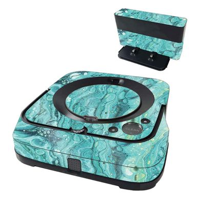 MightySkins Glossy Glitter Skin Compatible with iRobot Braava Jet m6 - Sea Limestone | High-Gloss Glitter Finish | Easy to Apply and Change Styles | Made in The USA