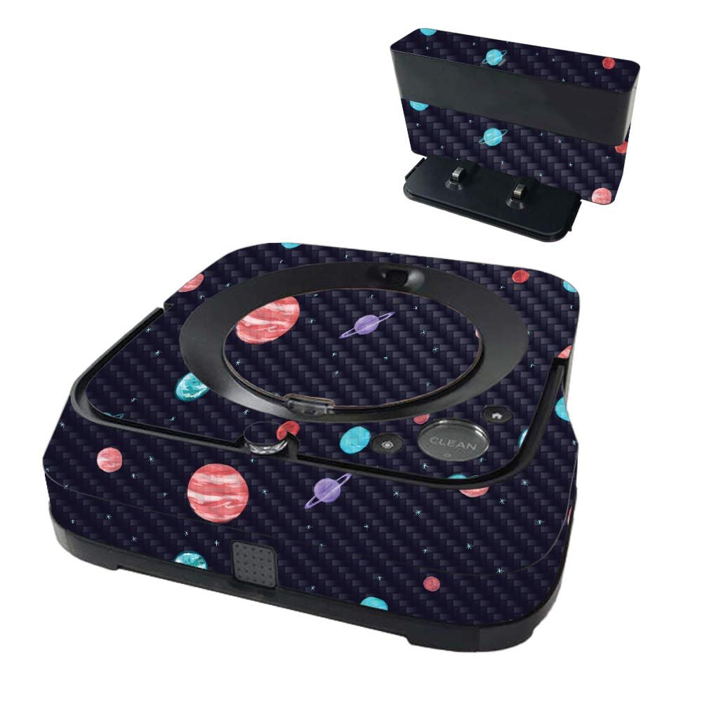 MightySkins Carbon Fiber Skin Compatible with iRobot Braava Jet m6 - Bright Night Sky | Protective, Durable Textured Carbon Fiber Finish | Easy to Apply | Made in The USA