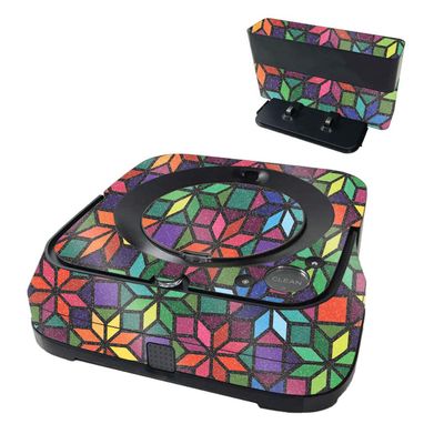 MightySkins Glossy Glitter Skin Compatible with iRobot Braava Jet m6 - Stained Glass Window | High-Gloss Glitter Finish | Easy to Apply & Change Style | Made in The USA