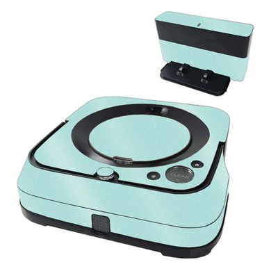 MightySkins Glossy Glitter Skin Compatible with iRobot Braava Jet m6 - Solid Seafoam | High-Gloss Glitter Finish | Easy to Apply and Change Styles | Made in The USA