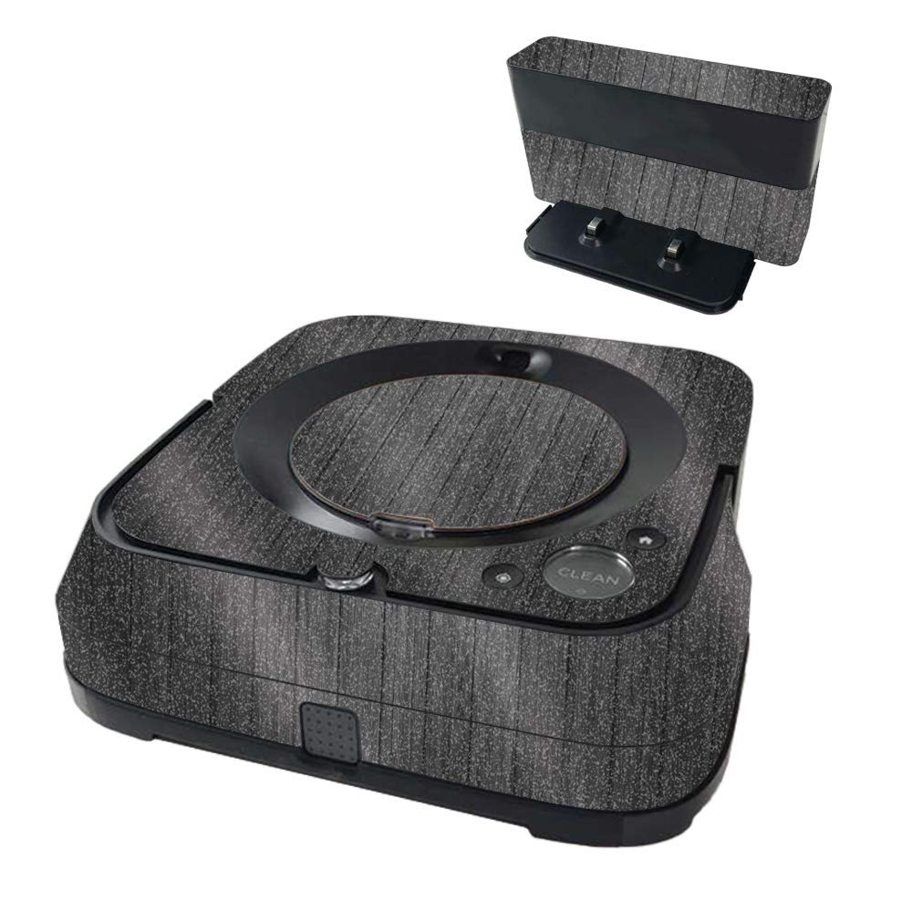 MightySkins Glossy Glitter Skin Compatible with iRobot Braava Jet m6 - Black Wood | Protective High-Gloss Glitter Finish | Easy to Apply and Change Styles | Made in The USA