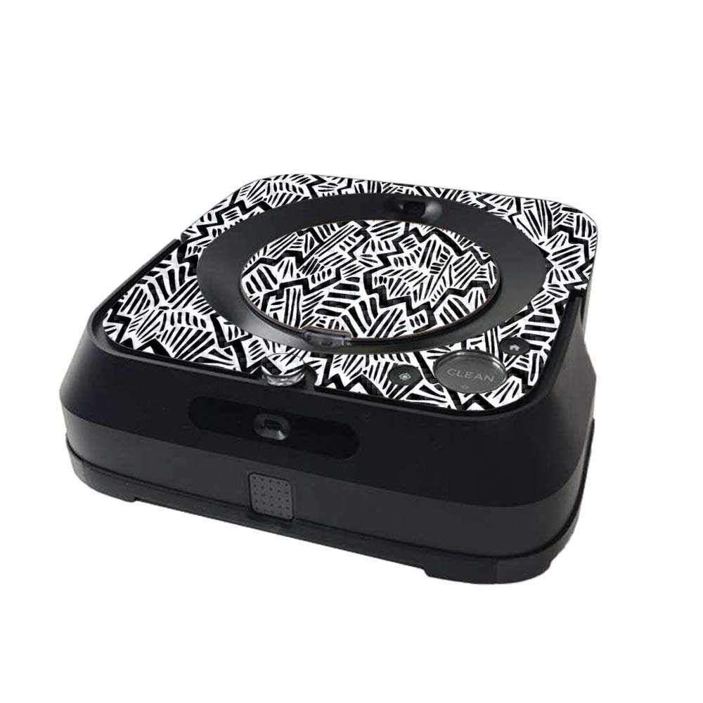 MightySkins Carbon Fiber Skin Compatible with iRobot Braava Jet m6 Minimal Coverage - Abstract Black | Protective, Durable Textured Carbon Fiber Finish | Easy to Apply | Made in The USA