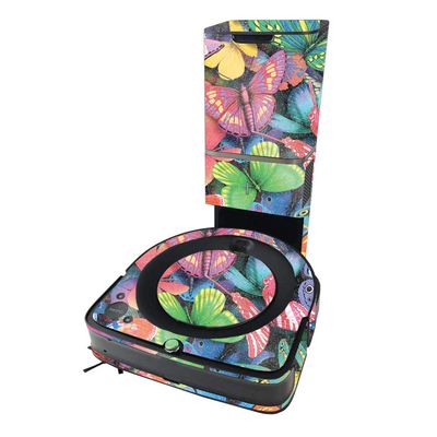 MightySkins Glossy Glitter Skin Compatible with iRobot Roomba s9+ Vacuum - Butterfly Party | High-Gloss Glitter Finish | Easy to Apply and Change Styles | Made in The USA