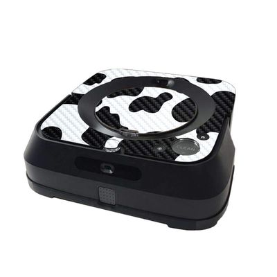 MightySkins Carbon Fiber Skin Compatible with iRobot Braava Jet m6 Minimal Coverage - Cow Print | Protective Textured Carbon Fiber Finish | Easy to Apply and Change Styles | Made in The USA