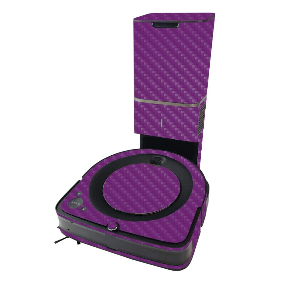MightySkins Carbon Fiber Skin Compatible with iRobot Roomba s9+ Vacuum - Solid Purple | Textured Carbon Fiber Finish | Easy to Apply and Change Styles | Made in The USA