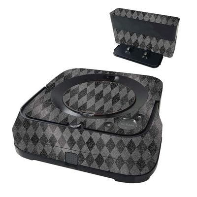 MightySkins Glossy Glitter Skin Compatible with iRobot Braava Jet m6 - Black Argyle | High-Gloss Glitter Finish | Easy to Apply and Change Styles | Made in The USA