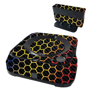 MightySkins Carbon Fiber Skin Compatible with iRobot Braava Jet m6 - Primary Honeycomb | Protective, Durable Textured Carbon Fiber Finish | Easy to Apply | Made in The USA