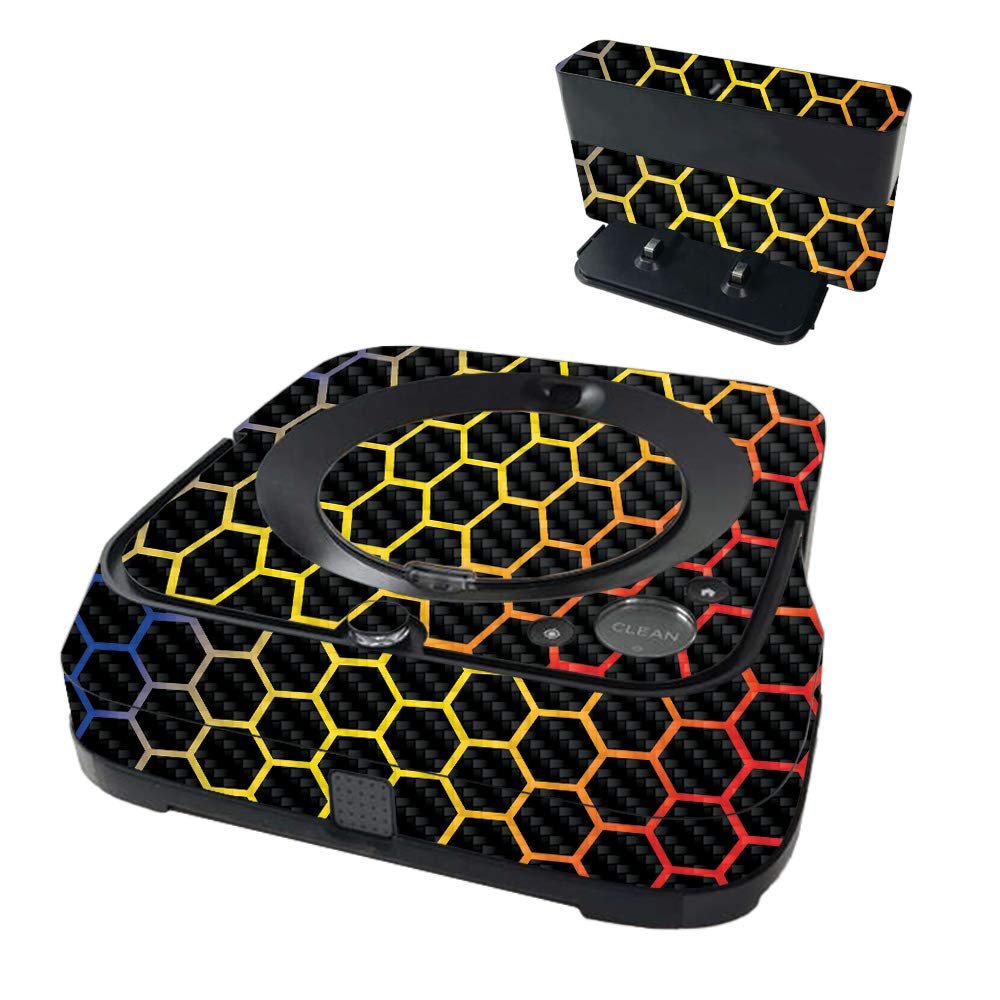 MightySkins Carbon Fiber Skin Compatible with iRobot Braava Jet m6 - Primary Honeycomb | Protective, Durable Textured Carbon Fiber Finish | Easy to Apply | Made in The USA