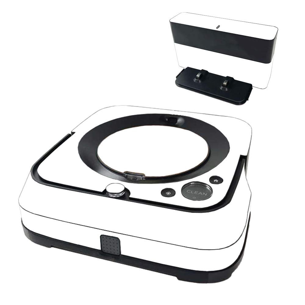 MightySkins Glossy Glitter Skin Compatible with iRobot Braava Jet m6 - Solid White | Protective High-Gloss Glitter Finish | Easy to Apply and Change Styles | Made in The USA