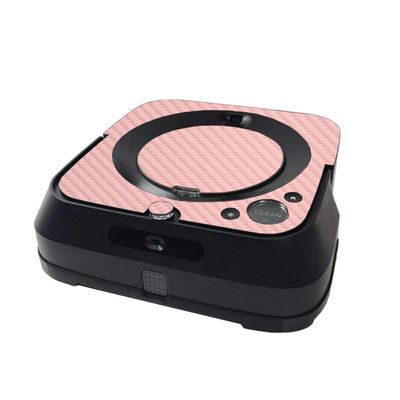 MightySkins Carbon Fiber Skin Compatible with iRobot Braava Jet m6 Minimal Coverage - Solid Blush | Textured Carbon Fiber Finish | Easy to Apply and Change Styles | Made in The USA