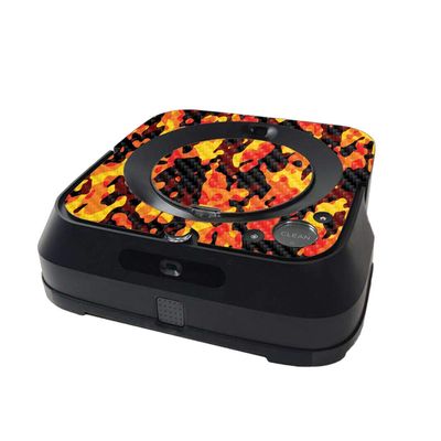 MightySkins Carbon Fiber Skin Compatible with iRobot Braava Jet m6 Minimal Coverage - Warm Modern Camo | Textured Carbon Fiber Finish | Easy to Apply and Change Style | Made in The USA