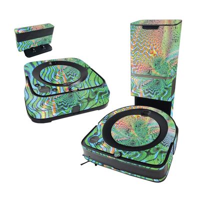 MightySkins Glossy Glitter Skin Compatible With iRobot Roomba s9+ Vacuum & Braava Jet m6 Bundle - Psychedelic | Protective High-Gloss Glitter Finish | Easy to Apply and Change Styles | Made in The USA