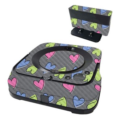 MightySkins Carbon Fiber Skin Compatible with iRobot Braava Jet m6 - Girly | , Durable Textured Carbon Fiber Finish | Easy to Apply and Change Styles | Made in The USA