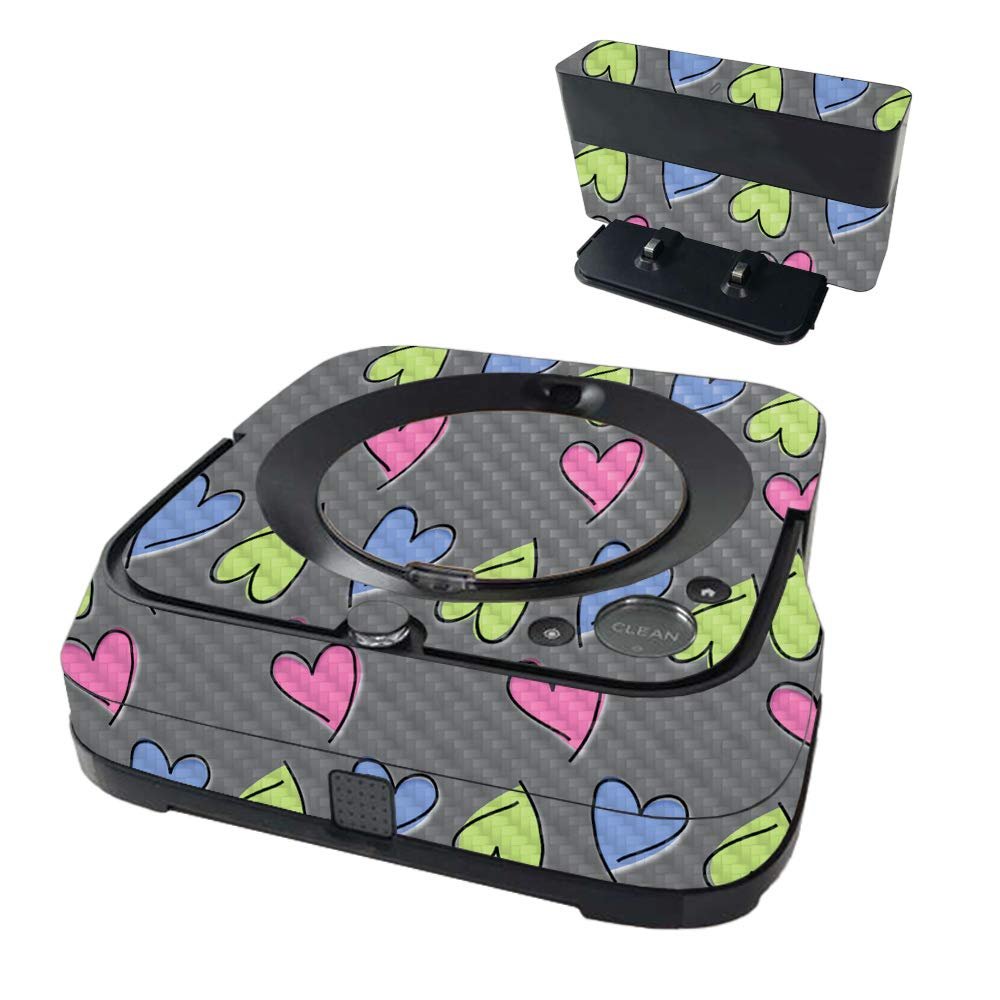 MightySkins Carbon Fiber Skin Compatible with iRobot Braava Jet m6 - Girly | , Durable Textured Carbon Fiber Finish | Easy to Apply and Change Styles | Made in The USA