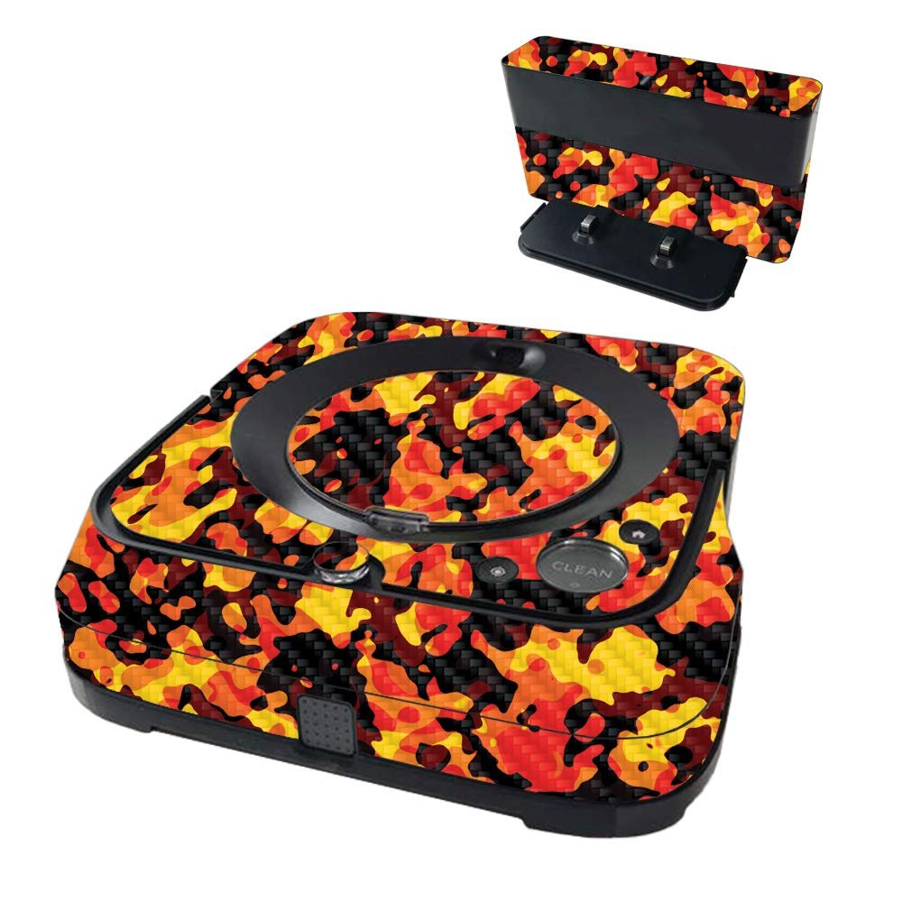 MightySkins Carbon Fiber Skin Compatible with iRobot Braava Jet m6 - Warm Modern Camo | Textured Carbon Fiber Finish | Easy to Apply and Change Style | Made in The USA