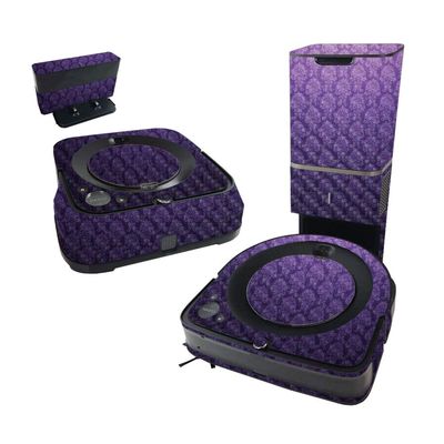 MightySkins Carbon Fiber Skin Compatible with iRobot Roomba s9+ Vacuum & Braava Jet m6 Bundle - Antique Purple | Protective, Durable Textured Carbon Fiber Finish | Easy to Apply | Made in The USA