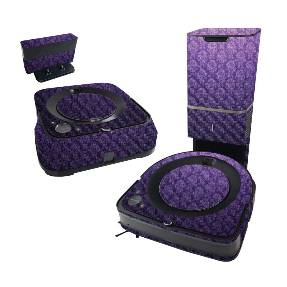 MightySkins Carbon Fiber Skin Compatible with iRobot Roomba s9+ Vacuum & Braava Jet m6 Bundle - Antique Purple | Protective, Durable Textured Carbon Fiber Finish | Easy to Apply | Made in The USA