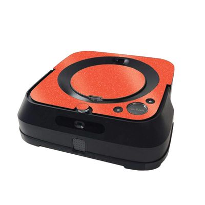 MightySkins Glossy Glitter Skin Compatible with iRobot Braava Jet m6 Minimal Coverage - Solid Red | Protective High-Gloss Glitter Finish | Easy to Apply and Change Styles | Made in The USA