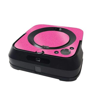 MightySkins Glossy Glitter Skin Compatible with iRobot Braava Jet m6 Minimal Coverage - Solid Hot Pink | High-Gloss Glitter Finish | Easy to Apply and Change Styles | Made in The USA