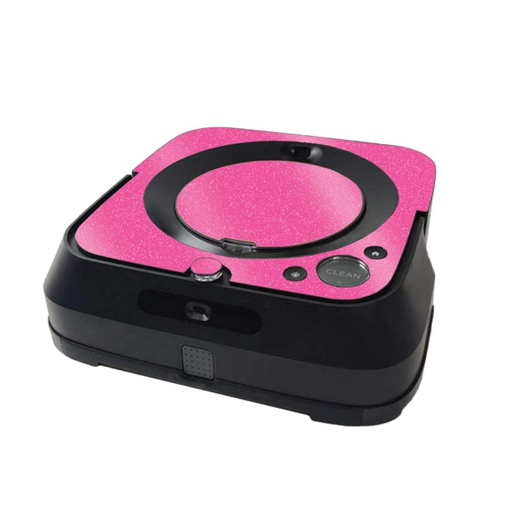MightySkins Glossy Glitter Skin Compatible with iRobot Braava Jet m6 Minimal Coverage - Solid Hot Pink | High-Gloss Glitter Finish | Easy to Apply and Change Styles | Made in The USA