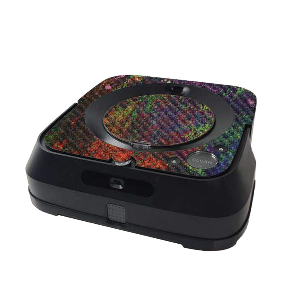MightySkins Carbon Fiber Skin Compatible with iRobot Braava Jet m6 Minimal Coverage - Paint Drip | Protective Textured Carbon Fiber Finish | Easy to Apply and Change Styles | Made in The USA