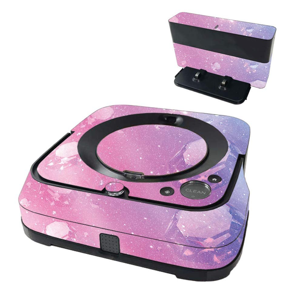 MightySkins Glossy Glitter Skin Compatible with iRobot Braava Jet m6 - Pink Diamond | High-Gloss Glitter Finish | Easy to Apply and Change Styles | Made in The USA