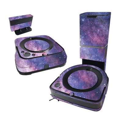 MightySkins Glossy Glitter Skin Compatible with iRobot Roomba s9+ Vacuum & Braava Jet m6 Bundle - Violet Stars | High-Gloss Glitter Finish | Easy to Apply and Change Styles | Made in The USA