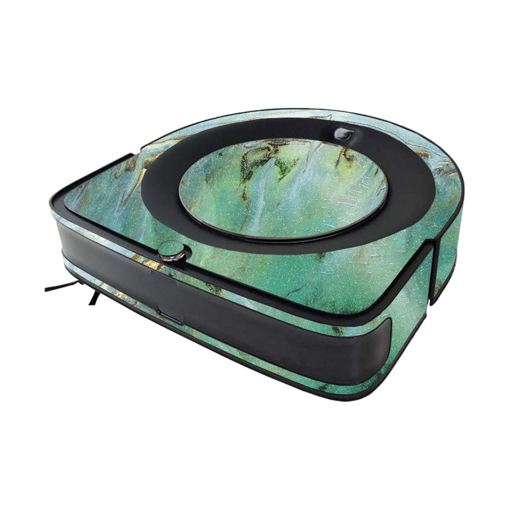 MightySkins Glossy Glitter Skin Compatible with iRobot Roomba s9 Vacuum - Green Shell | Protective High-Gloss Glitter Finish | Easy to Apply and Change Styles | Made in The USA