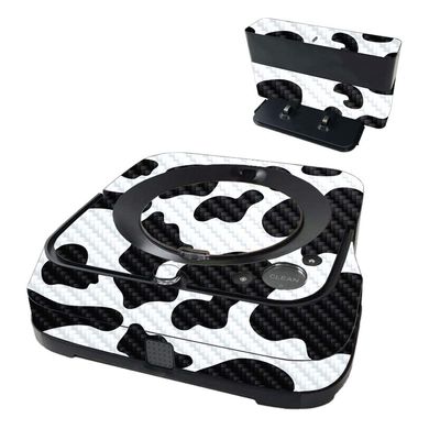 MightySkins Carbon Fiber Skin Compatible with iRobot Braava Jet m6 - Cow Print | Protective Textured Carbon Fiber Finish | Easy to Apply and Change Styles | Made in The USA