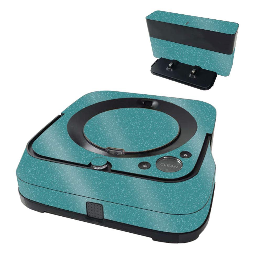 MightySkins Glossy Glitter Skin Compatible with iRobot Braava Jet m6 - Solid Teal | Protective High-Gloss Glitter Finish | Easy to Apply and Change Styles | Made in The USA