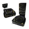 MightySkins Carbon Fiber Skin Compatible with iRobot Roomba s9+ Vacuum & Braava Jet m6 Bundle - Black Gold Marble | Protective, Durable Textured Carbon Fiber Finish | Easy to Apply | Made in The USA view 1