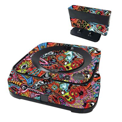 MightySkins Carbon Fiber Skin Compatible with iRobot Braava Jet m6 - Acid Trippy | Textured Carbon Fiber Finish | Easy to Apply and Change Styles | Made in The USA