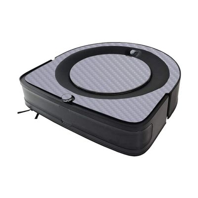 MightySkins Carbon Fiber Skin Compatible with iRobot Roomba s9 Vacuum Minimal Coverage - Solid Gray | Protective Textured Carbon Fiber Finish | Easy to Apply and Change Styles | Made in The USA