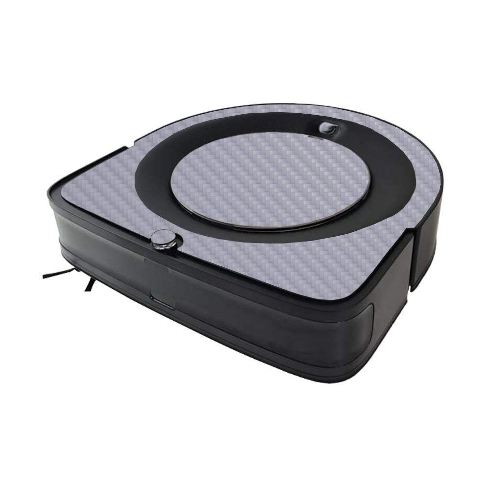 MightySkins Carbon Fiber Skin Compatible with iRobot Roomba s9 Vacuum Minimal Coverage - Solid Gray | Protective Textured Carbon Fiber Finish | Easy to Apply and Change Styles | Made in The USA