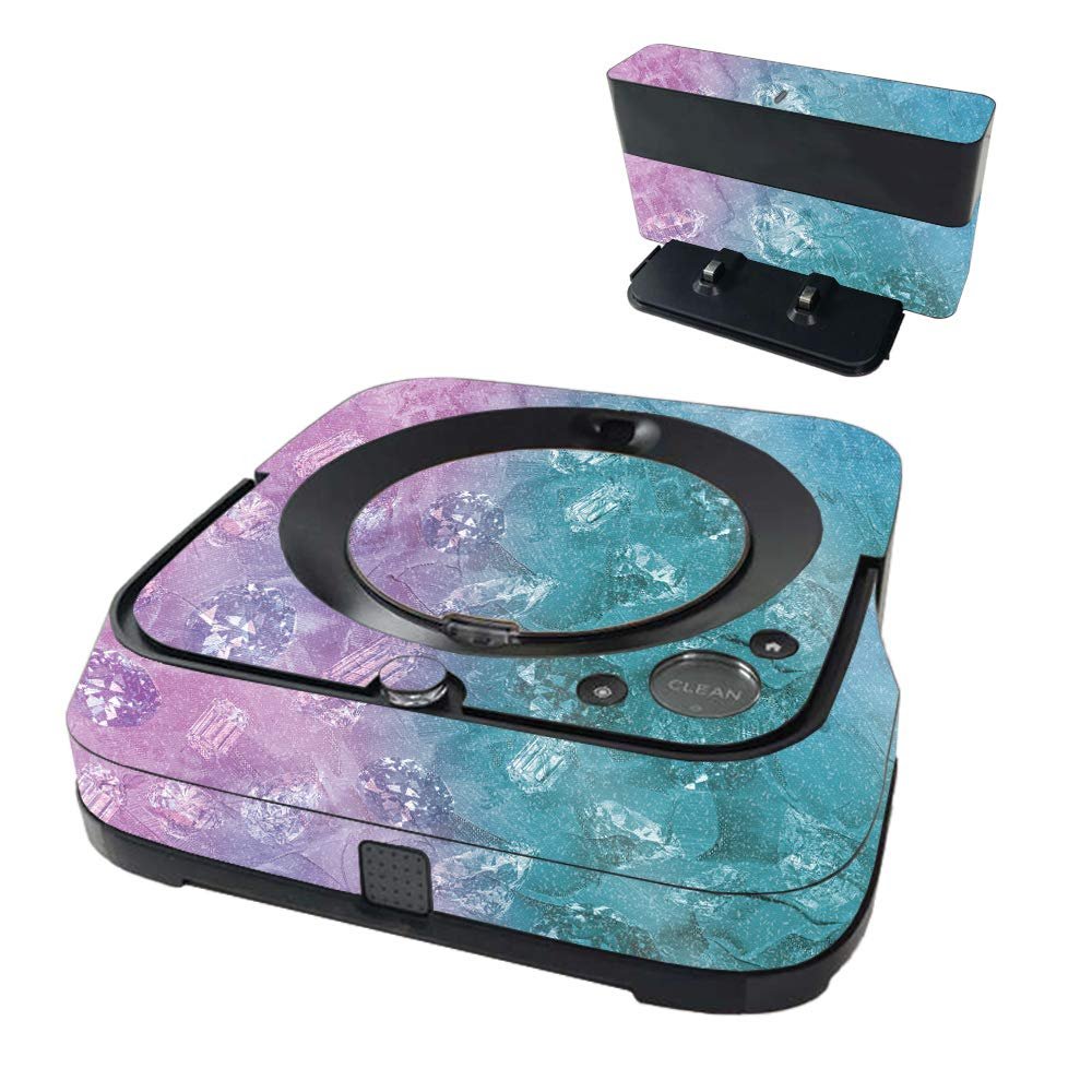 MightySkins Glossy Glitter Skin Compatible with iRobot Braava Jet m6 - Diamond Grunge | High-Gloss Glitter Finish | Easy to Apply and Change Styles | Made in The USA