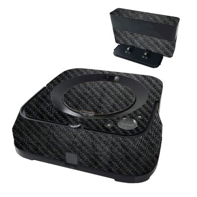 MightySkins Carbon Fiber Skin Compatible with iRobot Braava Jet m6 - Black Leather | Protective, Durable Textured Carbon Fiber Finish | Easy to Apply | Made in The USA
