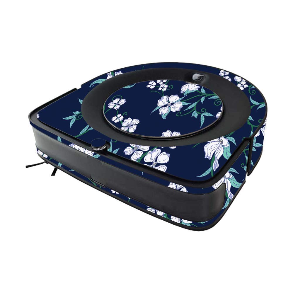 MightySkins Skin Compatible with iRobot Roomba s9 Vacuum - White Freesia |, Durable, and Unique Vinyl Decal wrap Cover | Easy to Apply and Change Styles | Made in The USA